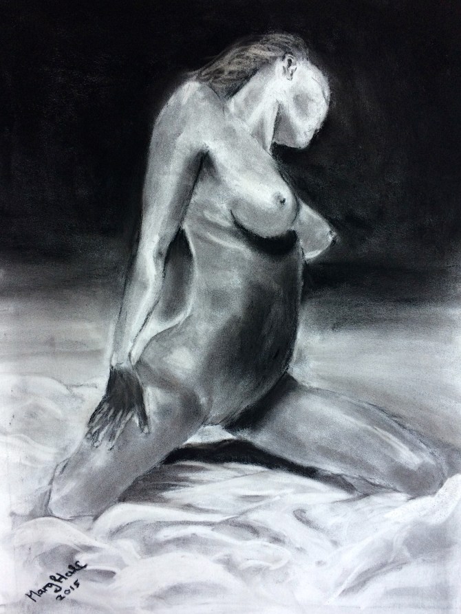 Nude in charcoal