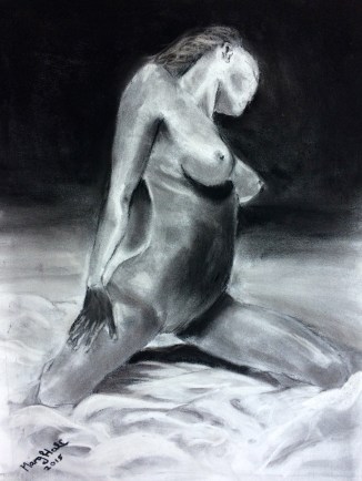 Nude in charcoal